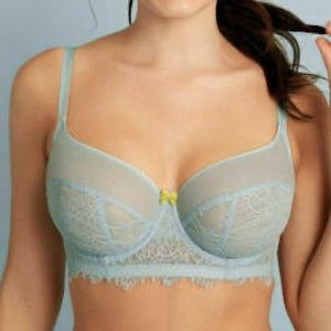 Cleo Piper longline bra in powder blue, 28G (UK)